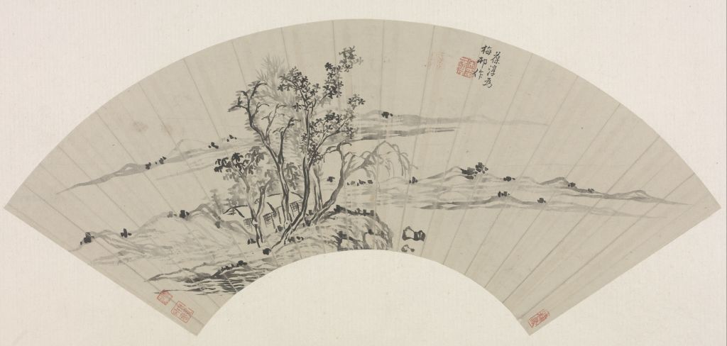 图片[1]-Fan page of Song Baochun’s landscape map-China Archive